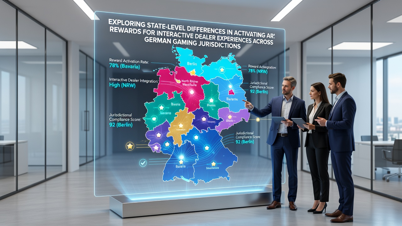 Karte der deutschen Bundesländer mit Markierungen zu Glücksspielregulierungen und Live-Dealer-Plattformen