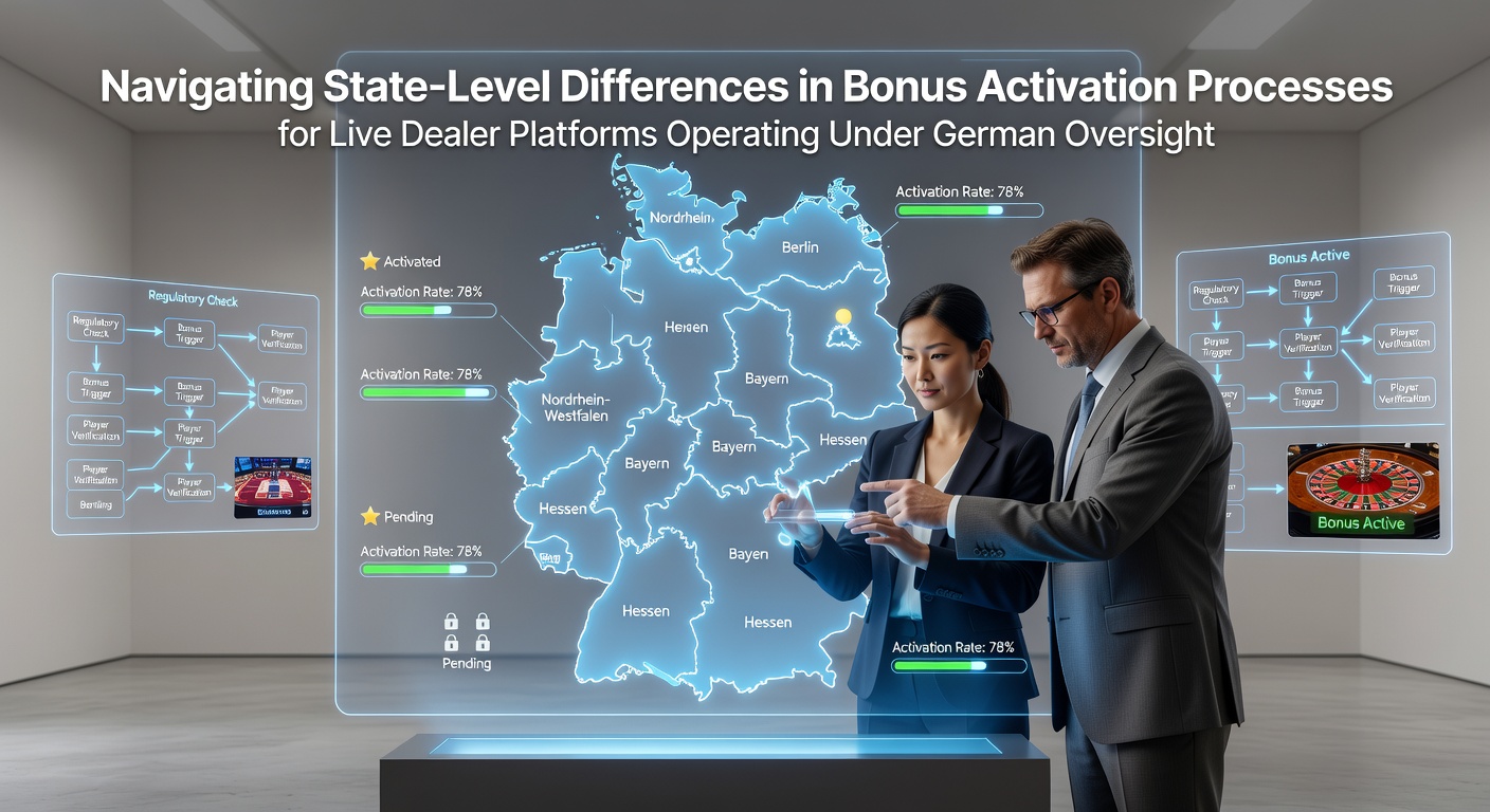 Karte der deutschen Bundesländer mit Markierungen zu Glücksspielregulierungen und Bonusprozessen
