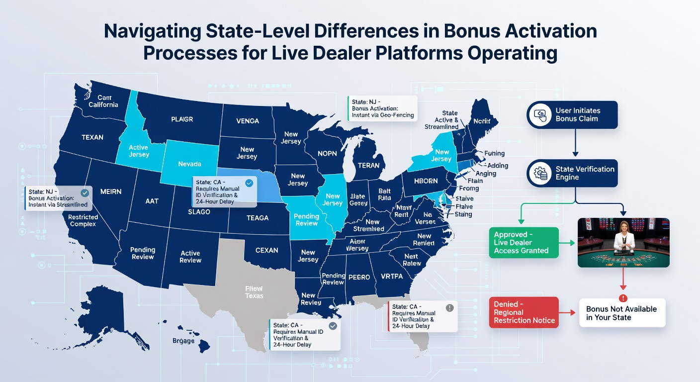 Infografik zu Bonusaktivierungsprozessen mit Fokus auf Live-Dealer-Plattformen in deutschen Bundesländern